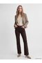 Brown High Waist Flare Women's Jean Trousers