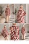 Women's Tunic Pants Suit in Viscose Fabric with Shirt Collar - 2