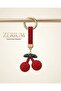 Trend Bag Charm and Ornament Keychain with Crystal Stones and Cherry Figure Premium - 7