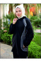 Women's Hijab Tracksuit Set, Top and Bottom Set with Zipper Model 449 - 2