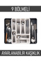Double-Sided Extendable Adjustable Practical Drawer Spoon Holder Cabinet Drawer Organizer Organizer Spoon Holder - 3