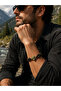 Tiger's Eye & Onyx Natural Stone Men's Bracelet |   Handmade Adjustable Premium Design with Wolf Figure Alfa Lider - 7