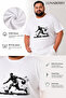 Men's White Basketball Comfortable Fit Tshirt - 4