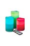 3-Piece Led Color Changing Candle With Remote Red/Green/Blue - 2