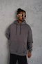 Men's 3 Thread P Cotton U K Hooded K Kangaroo Pocket Sweatshirt Hoodie - Gray