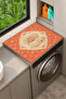 Clothes Dryer Top Organizer Mat Liquid-Proof Cover Coral Floral Care