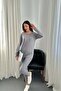 Women's Gray Bottom - Top Set Thermal Bottom Top Set Long Sleeve Crew Neck Plain Tight Leg