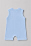 Baby Boy Rabbit Patterned Summer Jumpsuit Ribbed Cotton Sleeveless Baby Romper Snap Fastener Romper 0-9 Months - 3