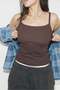 Ribbed cotton strappy top - 2