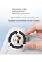 Black White 8-Pack Self-Adhesive 360° Swivel Caster Wheels 37.3mm - 6