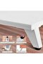 A set of 4 adjustable furniture legs, 8cm – aluminum alloy – triangular feet with screws, suitable for sofas, cabinets, tables – white. - 4