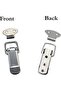 12pc Stainless Steel Snap Latches, Spring-Loaded Toggle Closures with Hooks - 2