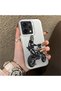 Oppo Reno 14 Compatible Helmeted Motorcyclist Drawing Printed Men's Style Phone Protective Case