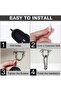 4 heavy-duty hanging rings with U-shaped canvas hooks - square - M5 wall and ceiling hooks for hanging hammocks - 304 stainless steel - 6