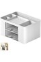 Desktop Stationery Cosmetic Organizer Storage Box White 19.5*14*10 cm