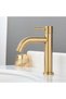 Single cold water basin faucet, stainless steel bathroom countertop sink faucet, four-hole PVD basin faucet