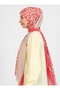 Striped Leopard Patterned Shawl - Red - 2