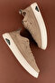 Men's Daily Comfortable Lightweight Rubber Laced Shoes Hd.261441 Beige - 4