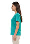 Women's Green Basic 100% Cotton Crew Neck Comfortable Fit T-Shirt - 3