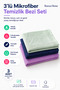 Set of 3 Microfiber Cleaning Cloths 40X60 Multi-Purpose, High Absorbency Performance - 2
