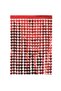 Red Color Heart Shaped Metalized Fringed Backdrop Curtain Decoration - 3