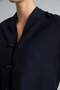 Round Neck Buttoned Linen Blend Long Sleeve Shirt I4104Ax26Au - 7