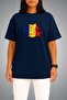 Oversize Romania Flag and Map Chest Printed Unisex T-Shirt - 2