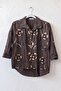 Italian Chocolate Color Shirt Collar Long Sleeve Buttoned Sequined Embroidered Casual Woven Shirt 65 62 - 2