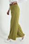 Women's Belted Pocketless Zippered Tencel Crepe Trousers - 3