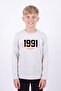 Boy's Round Neck Sweatshirt with Print Detail - 5