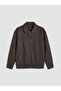 Brown Loose Fit Men's Leather Look Jacket - 6