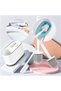 Toilet brush set, bathroom accessories, toilet cleaner, deep cleaning, multi-functional hanging toilet brush set for bathroom (pearl white) - 3