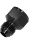 Straight-through reducing coupling, AN10 internal thread to AN8 external thread, black aluminum alloy coupling. - 3