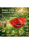 Bird Water Bottle - 14*14*65 cm - High-quality alloy material - Elegant floral design - Garden decoration - Pet supplies - Red two-pack - 5