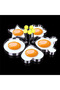 5-piece stainless steel egg mold set, including egg rings, fried egg rings, and pancake rings. - 4