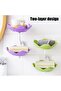 4-piece double-layer soap dish set with suction cups, no-drilling organizer for bathroom, kitchen & laundry. - 3