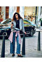 Belted Barrel Fit Jean Pants