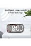 Large Digital Alarm Clock Backup Battery LED Display 12/24H Electronic Desktop Clock for Children Bedroom Black White Lettering - 5
