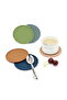 6-Piece Silicone Coaster Set with Stand, Geschikt voor - Coffee Table, Cups, Desk, Bar, Office, etc. - Coffee Color - 5