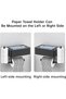 Toilet paper roll holder, wall-mounted toilet paper storage box with shelf, modern matte black adhesive toilet paper holder. - 3