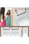 6 Amazing Hangers - Space-Saving Hangers - Wardrobe Space Organizers - Multifunctional Hangers - Sturdy Plastic Material - 360-Degree Rotation - 4