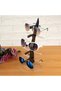 A black eyeglass frame that can hold 5 pairs of glasses, measuring 35 x 16 x 12.5 cm, for storing and displaying eyeglasses. - 3
