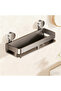 Wall-mounted shelf with suction cup (40cm) - a multi-functional stainless steel shelf suitable for bathroom/kitchen, and detachable. - 3