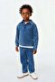 Denim-look cotton joggers