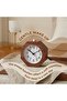 Wooden alarm clock, silent with digital wake-up, backlit, snooze function, battery powered, suitable for heavy sleepers in the bedroom (brown). - 3