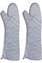 59 cm long cotton oven mitts, heat-resistant and long, kitchen/baking gloves for protection when cooking and grilling, pair - 3