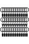 42-piece set of black retro-style rust-proof curtain rings