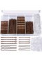 300-Piece Hair Grabs & Hair Belts Set – 3 Sizes Brown Hair Grabs for Women