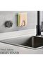 Kitchen storage rack, dishwashing sponge and dishcloth storage rack, self-adhesive stainless steel sink wall-mounted storage rack - 2