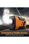 Multifunctional emergency solar radio with crank, 3000mAh AM/FM weather forecast radio with flashlight SOS, Orange - 3